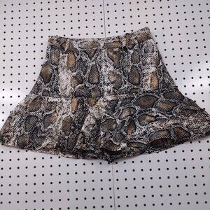 Zara Snakeskin Mini Skirt, Size Small